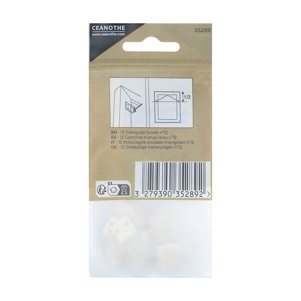 CEANOTHE - Sachet 12 attaches triangulaires n°12 - large