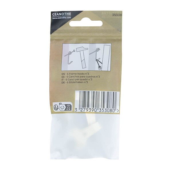 CEANOTHE - Sachet 6 crochets tableau n°3 - large