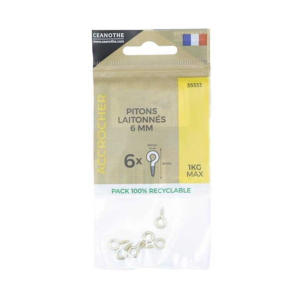 CEANOTHE - Sachet 6 pitons laitonnes 6mm - large