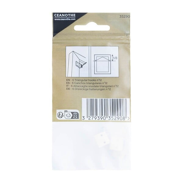 CEANOTHE - Sachet 6 attaches triangulaires n°12 - large