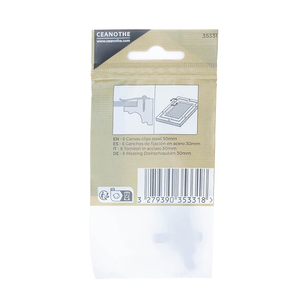 CEANOTHE - Sachet 6 tournettes acier 30mm - large