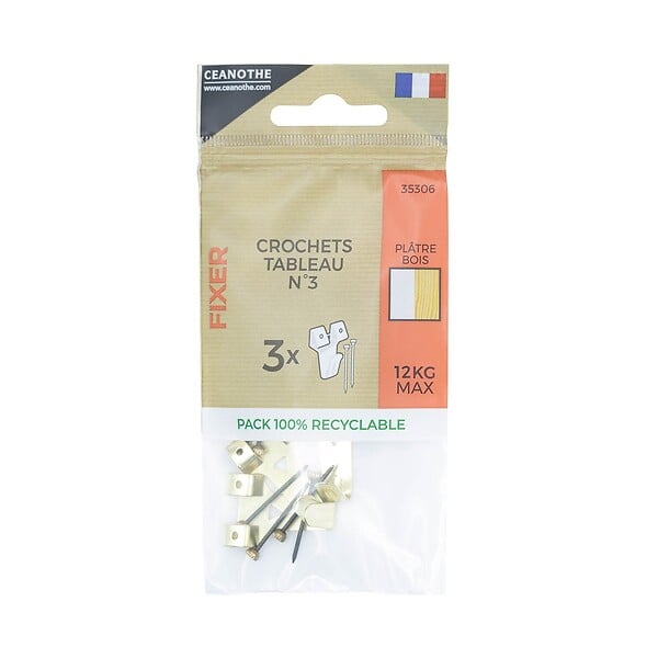 CEANOTHE - Sachet 3 crochets tableau n°3 - large