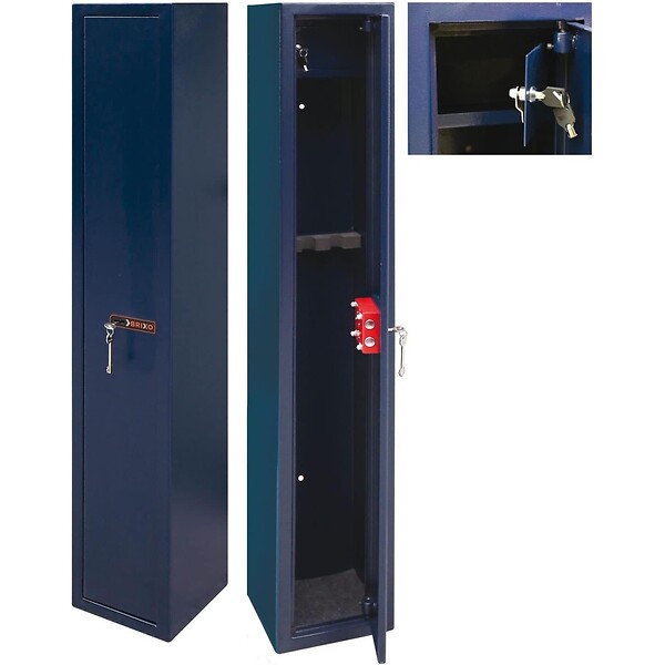 BRIXO - Armoire Coffre fort 3 Fusils avec Coffre Trésor Porte-Fusils Armurerie 24 x 24 x 143 cm BRIXO - large