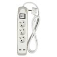 MC KENZIE - Bloc multiprises 3 prises avec terre et 2 USB - Blanc et gris - L1,5m - vignette