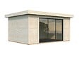 WHITE WOOD - Abri ou studio en bois de jardin Lydia avec baie coulissante alu - Surface : 14,4m2 - vignette