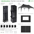 VOUNOT - Tonnelle de jardin 3x6m Pliable Barnum avec 6 parois amovibles Noir - vignette