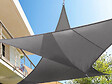 HESPERIDE - Voile d'ombrage triangulaire 2 x 2 x 2 m Curacao - Gris - Hespéride - vignette