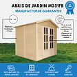 TIMBELA - Cabane en bois avec plancher, avec bardeaux bitumineux couleur l233xP222xH233cm - TIMBELA M351FB+H351FBRED - vignette
