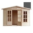 TIMBELA - Abri de jardin en bois 6 m2 - avec des bardeaux bitumineux - M334FB+H334FBBLACK - vignette