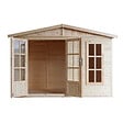 TIMBELA - Abri de jardin en bois 6 m2 - avec des bardeaux bitumineux - M334FB+H334FBBLACK - vignette