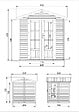 TIMBELA - Cabane en bois avec plancher, avec bardeaux bitumineux couleur l233xP222xH233cm - M351FB+H351FBGREEN - vignette