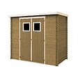 TIMBELA - Lot de produits de protection pour la peinture des maisons en bois – 5 l de blanc + 5 l de Olivier - Pour une surface extérieure en bois de 28 à 36 m2 - vignette