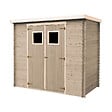 TIMBELA - Lot de produits de protection pour la peinture des maisons en bois – 5 l de blanc + 5 l de gris - Pour une surface extérieure en bois de 28 à 36 m2 - vignette