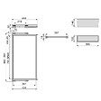 EMUCA - Kit de 7 porte-pantalons, 2 plateaux et cadre coulissant à fermeture douce pour armoires, réglable, module 900mm, Noir texturé - vignette