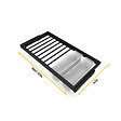 EMUCA - Kit de 7 porte-pantalons, 2 plateaux et cadre coulissant à fermeture douce pour armoires, réglable, module 900mm, Noir texturé - vignette