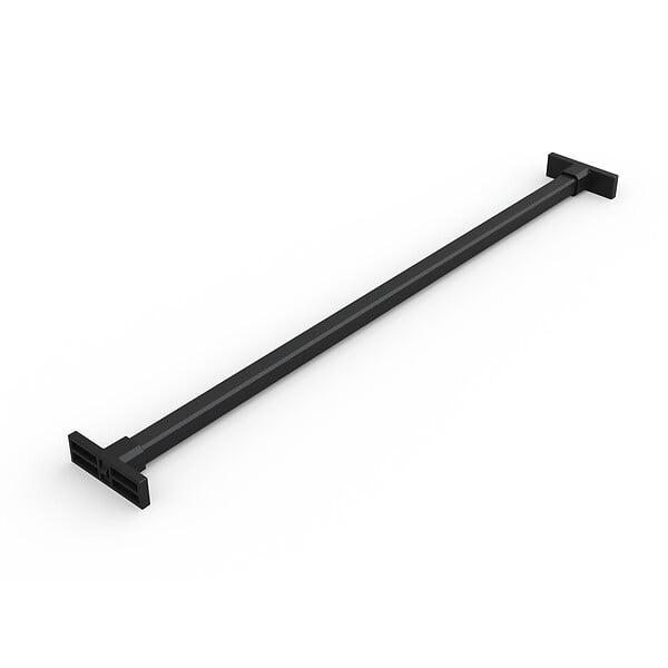 EMUCA - Kit de 7 porte-pantalons, 2 plateaux et cadre coulissant à fermeture douce pour armoires, réglable, module 900mm, Noir texturé - large