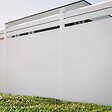 MON MARCHE DECO - Kit Clôture SLIM PVC Blanc H. 180 cm x L. 5.60 m - 2 Lisses claire-voie + 7 Soubassements - vignette