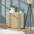 HOMCOM - Commode meuble de rangement style contemporain 4 tiroirs 76 x 35 x 72 cm blanc et couleur bois - vignette