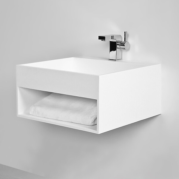 THALASSOR - KUBE 50 - Vasque suspendue en Solid Surface 50 x 50 x 25(h) cm - large