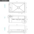 THALASSOR - EASY 50 DROITE - Lave-mains suspendu en Solid Surface 50 x 30 x 20(h) cm - vignette