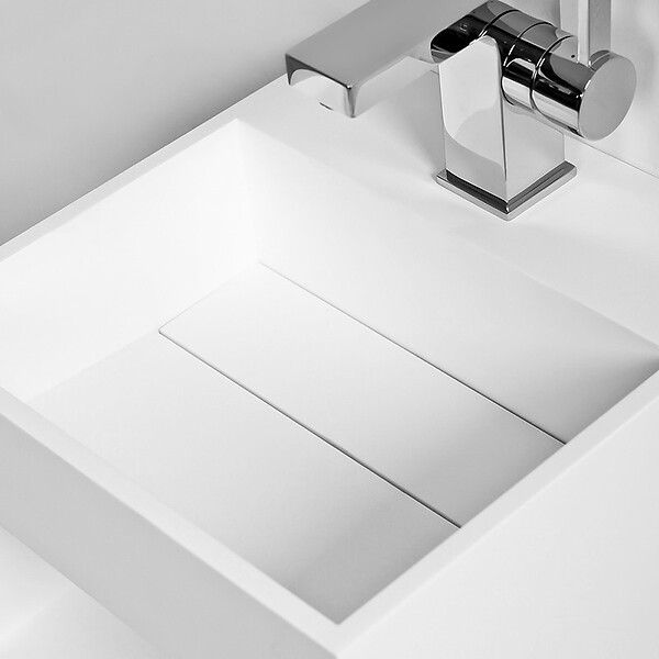 THALASSOR - KUBE 33 - Vasque suspendue en Solid Surface 33 x 33 x 25(h) cm - large