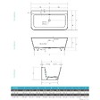 THALASSOR - LOVE 180 - Baignoire semi-ilot en Solid Surface 180 x 95 x 56(h) cm - vignette