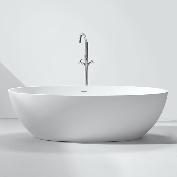 THALASSOR - LOUNGE 150 - Baignoire ilot en Solid Surface 150 x 73 x 52(h) cm - large