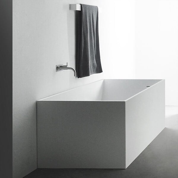 THALASSOR - SQUARE 170 - Baignoire ilot en Solid Surface 170 x 72 x 58(h) cm - large