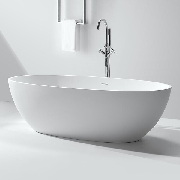 THALASSOR - LOUNGE 180 - Baignoire ilot en Solid Surface 178 x 87 x 52(h) cm - large