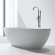 THALASSOR - LOUNGE 180 - Baignoire ilot en Solid Surface 178 x 87 x 52(h) cm - vignette