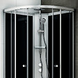 THALASSOR - Cabine douche 100 x 100 SILVER Noir quart de rond - vignette