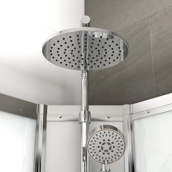 THALASSOR - Cabine douche 140 x 90 SILVER Blanc rectangulaire gauche - large