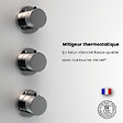 THALASSOR - Cabine douche hydromassante 90 x 90 SILVER Blanc quart de rond - vignette