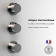 THALASSOR - Cabine douche hydromassante 120 x 90 SILVER Noir asymétrique droite - vignette