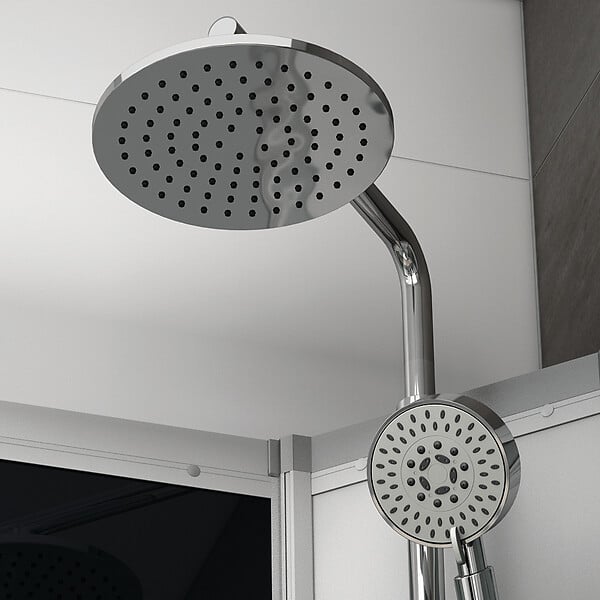 THALASSOR - Cabine douche 120 x 90 SILVER Noir asymétrique gauche - large