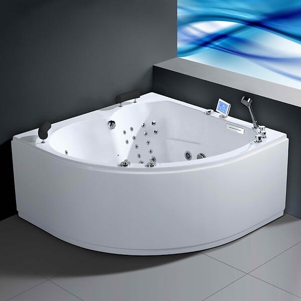 THALASSOR - Baignoire balnéo d'angle 150x150 cm AQUA GAUCHE IPOWER - large