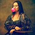 CEANOTHE - Tableau sur verre synthétique Mona Lisa gum 90x90 cm - vignette