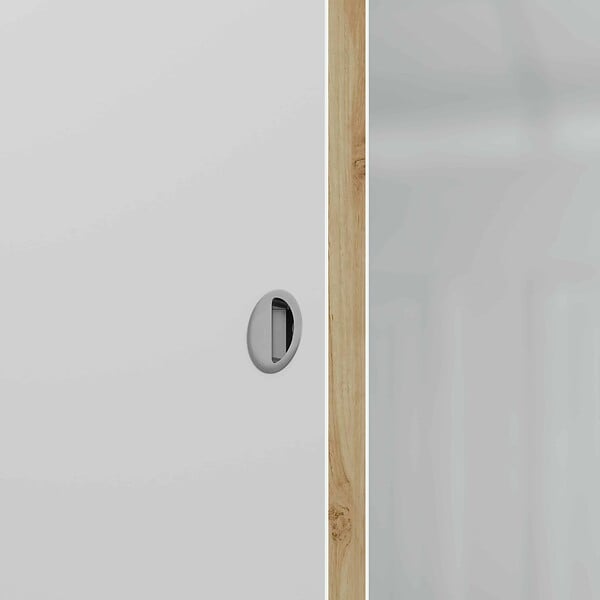 COULICOOL - Porte Coulissante avec Rail - Prépeinte Plane 93 cm - Sans butée - large