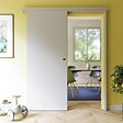 COULICOOL - Porte Coulissante avec Rail - Prépeinte Plane 83 cm - Avec butée - vignette