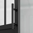 COULICOOL - Porte Coulissante avec Rail - Atelier Noire 83 cm - Avec poignée - vignette