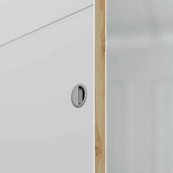 COULICOOL - Porte Coulissante avec Rail - Prépeinte Ligne 83 cm - Avec butée - large