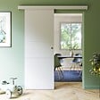 COULICOOL - Porte Coulissante avec Rail - Prépeinte Ligne 73 cm - Sans butée - vignette