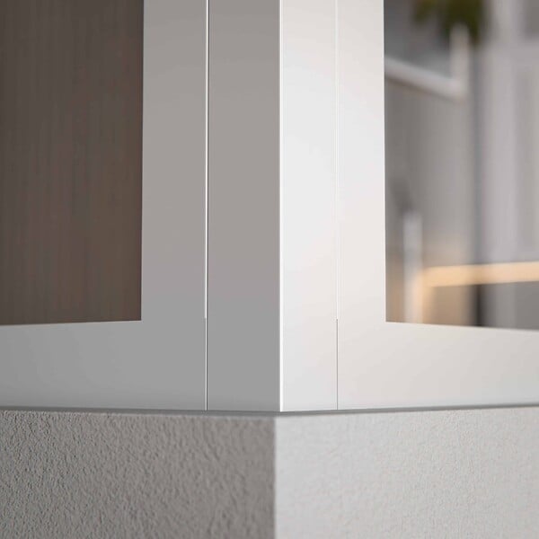 MON MARCHE DECO - Poteau d'Angle - Verrière en Kit - Blanc - large