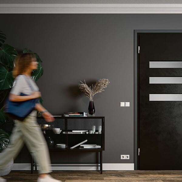 TECNOPROFILS - Champlat PVC Cellulaire 45 mm - Longueur 1 m - Anthracite - large