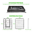 PAITSY - Parc Enclos pour chien chiot et lapin GARDEO80x100x6, 6 panneaux 80X100cm, 1,28M2, modulable, intérieur et extérieur, pliable, garantie 5 ans, Paitsy - vignette