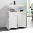 TECTAKE - Meuble sous-lavabo Idris, 2 compartiments, capacité de charge env. 35 kg - vignette