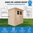 TIMBELA - Abri de jardin en bois - H200 x l239 x L142 cm / 2.63 m2 AVEC SOL TRAITÉ - M310F+M310G - vignette
