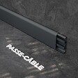 TECNOPROFILS - Plinthe Passe-Câble PVC 80 mm - Anthracite - 1 m, À l'unité - vignette