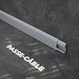 TECNOPROFILS - Plinthe Passe-Câble PVC 50 mm - Gris - 1 m - vignette