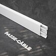 TECNOPROFILS - Plinthe Passe-Câble PVC 80 mm - Blanc - 1 m, À l'unité - vignette